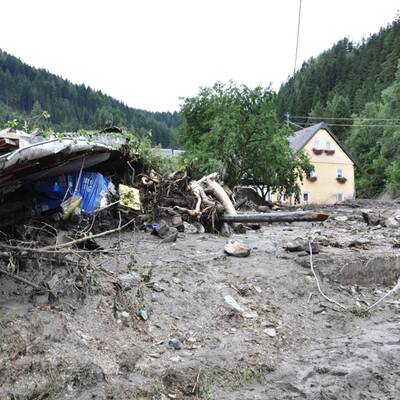 Murenabgang in der Steiermark