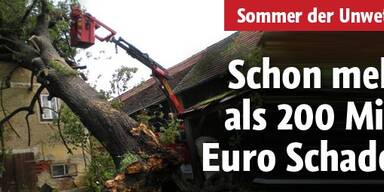 Unwetter halten Land in Atem