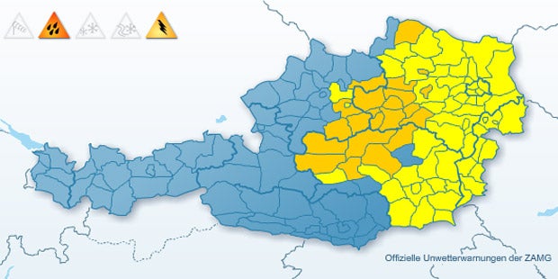 Unwetter: Österreich unter Wasser