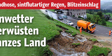 Heftige Unwetter im ganzen Land