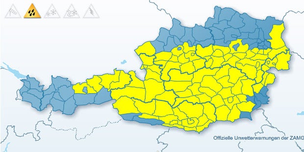 Starkregen-Warnung am Wochenende