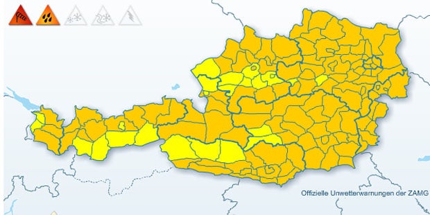 Orkan wütet in Österreich