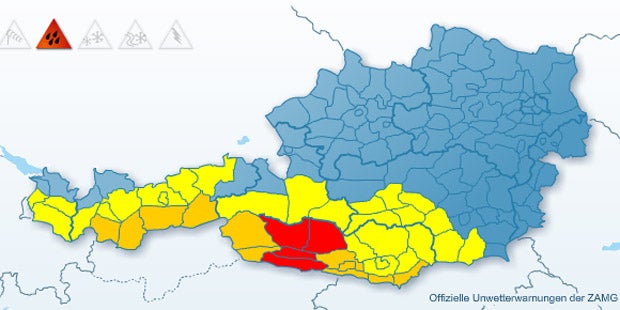 Kärnten bereitet sich auf Hochwasser vor