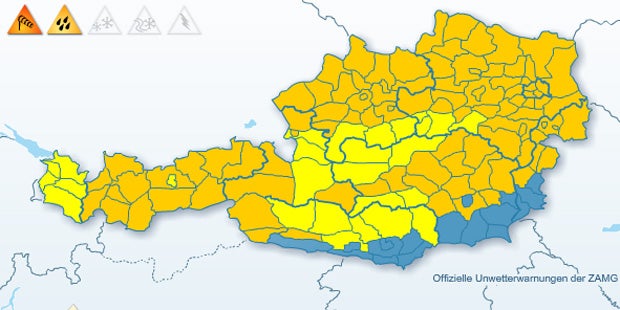 Orkansturm fegt über Österreich