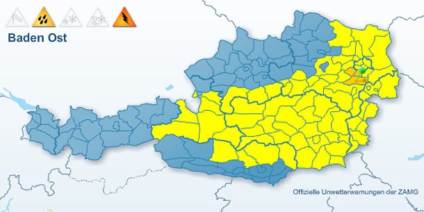Gewitterzelle zog über Österreich