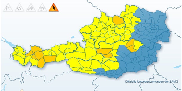 Heftige Gewitter im Anrollen