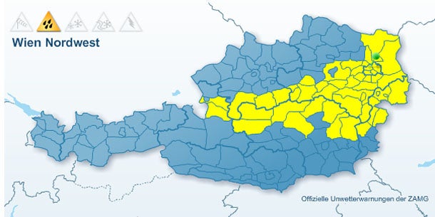 Gewitterzelle zog über Österreich