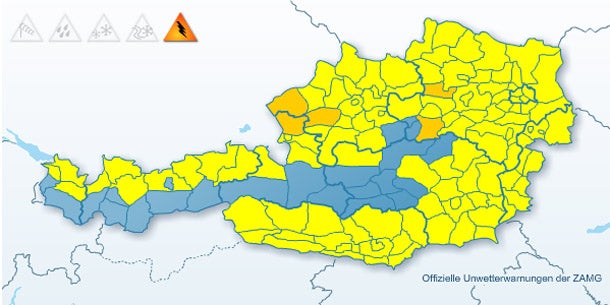 Schwere Unwetter zogen über Ost-Österreich