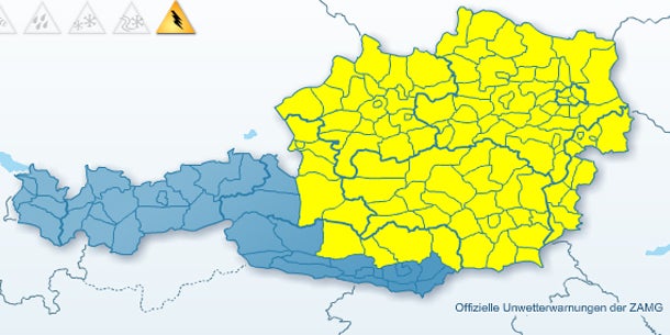 Gewitter und Sturmböen treffen Österreich