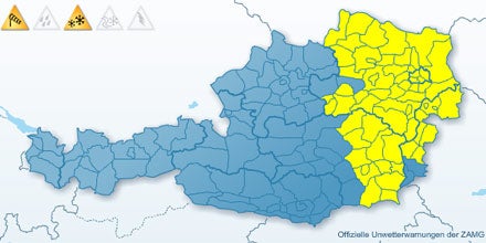 Schnee-Walze überrollt Österreich