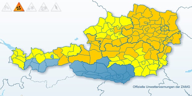 Unwetter-Warnung für das Wochenende
