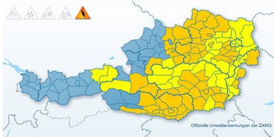 Heftige Unwetter überrollen Österreich