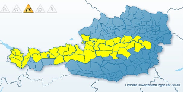 Sturm- und Schnee-Alarm zu Nikolo
