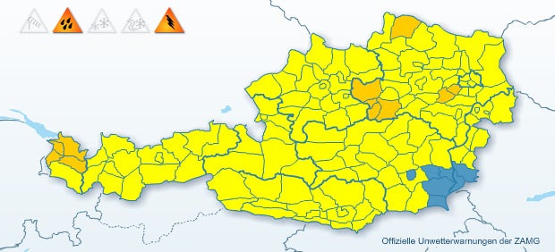 Gewitter-Walze rollte über Österreich