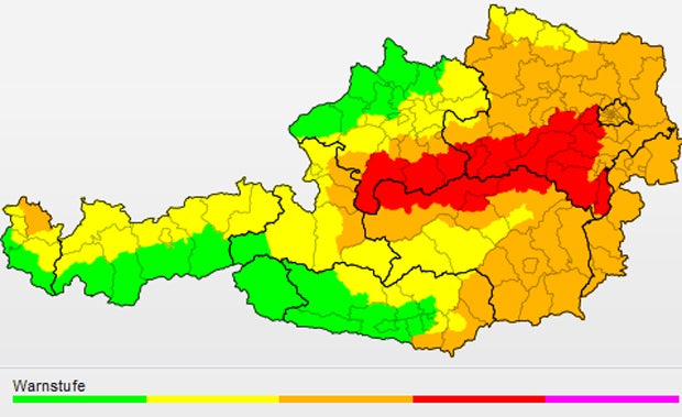 Unwetter-Warnung für das Wochenende