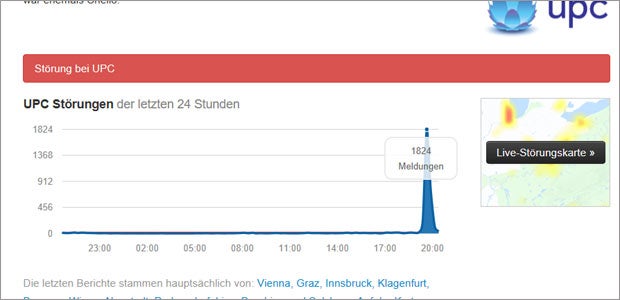 UPC-Ausfall in Wien sorgte für Ärger