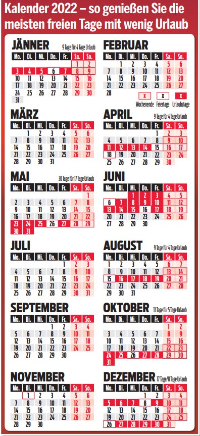 Zwickeltage: So nutzen Sie Ihre Urlaubstage 2022 am besten