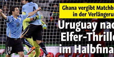 Uruguay steht im Halbfinale