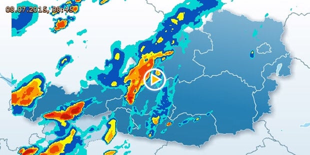 Hagel-Front verwüstet Österreich