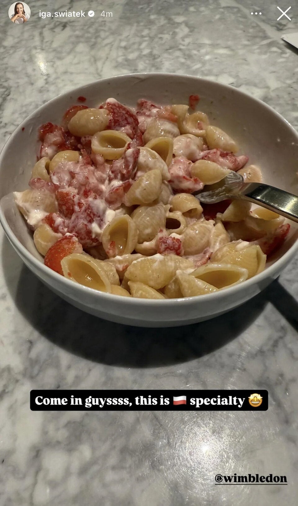 Erdbeeren Joghurt Pasta