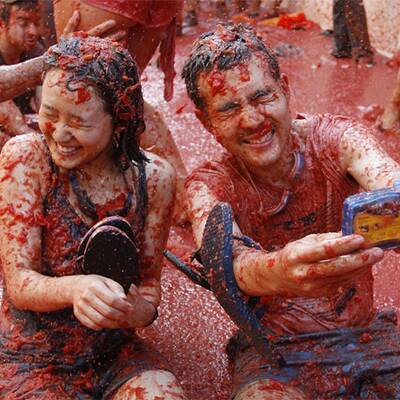 Die 'Tomatina' in Spanien