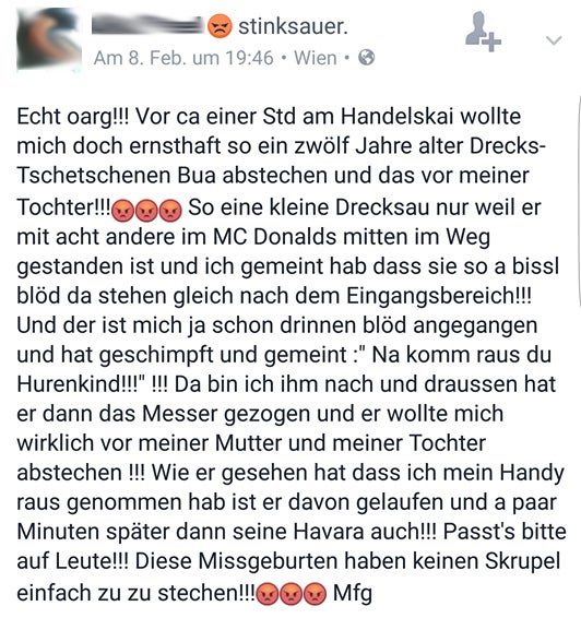 Messer-Attacke: Wut-Posting von Opfer