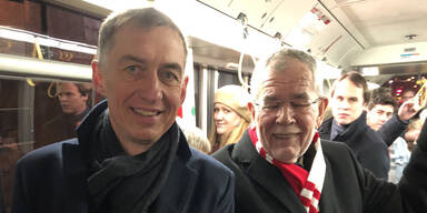 VdB reist in der Bim zum Handball-Match