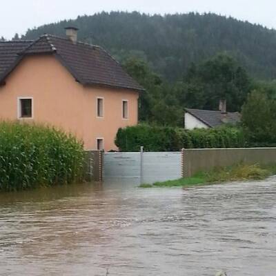Murenabgang in Krems (Bez. Spittal/Drau)