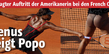 Venus Williams zeigte viel Popo