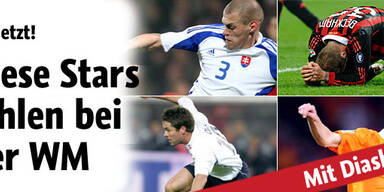 Diese Stars verpassen die WM