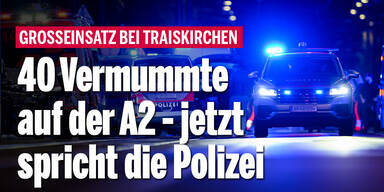 40 Vermummte auf der A2 - jetzt spricht die Polizei