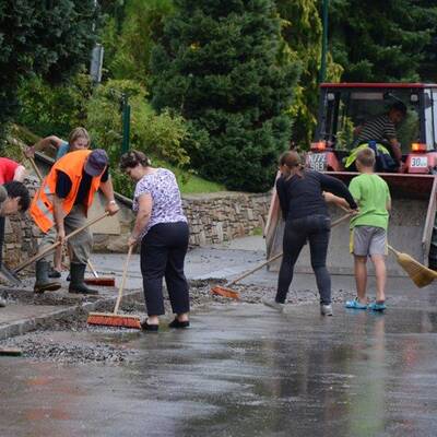 Hochwasser in Brixen im Thale 