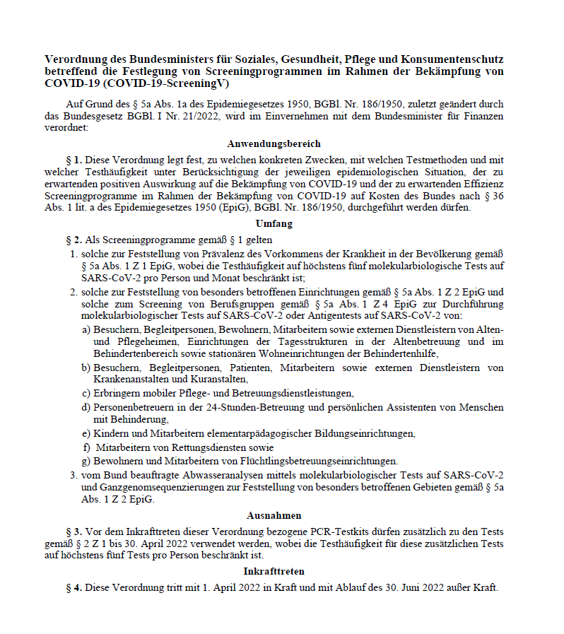 Verordnung ist da: Das ist die neue Test-Strategie