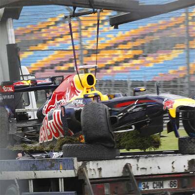 Vettels Crash in Istanbul
