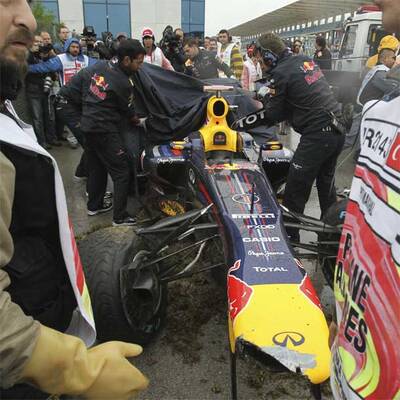Vettels Crash in Istanbul