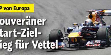 Souveräner Start-Ziel-Sieg von Vettel