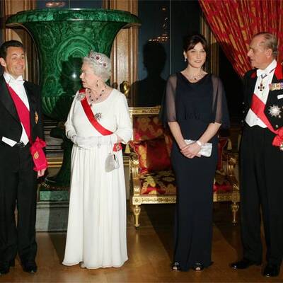 Nicolas Sarkozy beim Bankett mit der Queen