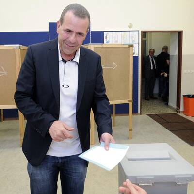 Der FPÖ-Spitzenkandidat bei der EU-Wahl am Sonntag