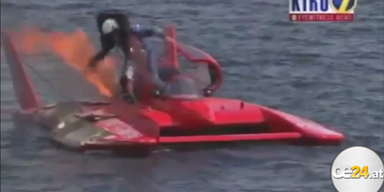 Schnellboot bei Testrunde Feuer gefangen