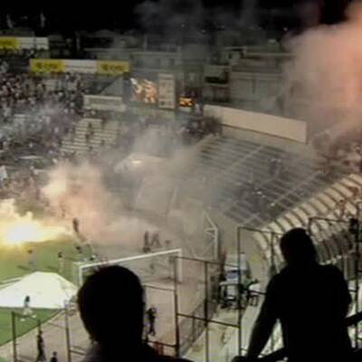 Fanausschreitungen bei PAOK vs. Rapid