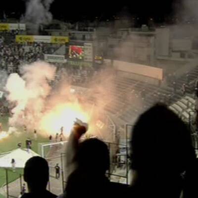 Fanausschreitungen bei PAOK vs. Rapid