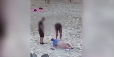 P&auml;rchen hat Sex am Strand