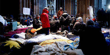 Flüchtlinge in Votivkirche