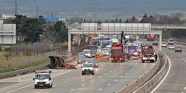 A2 in Richtung Wien gesperrt