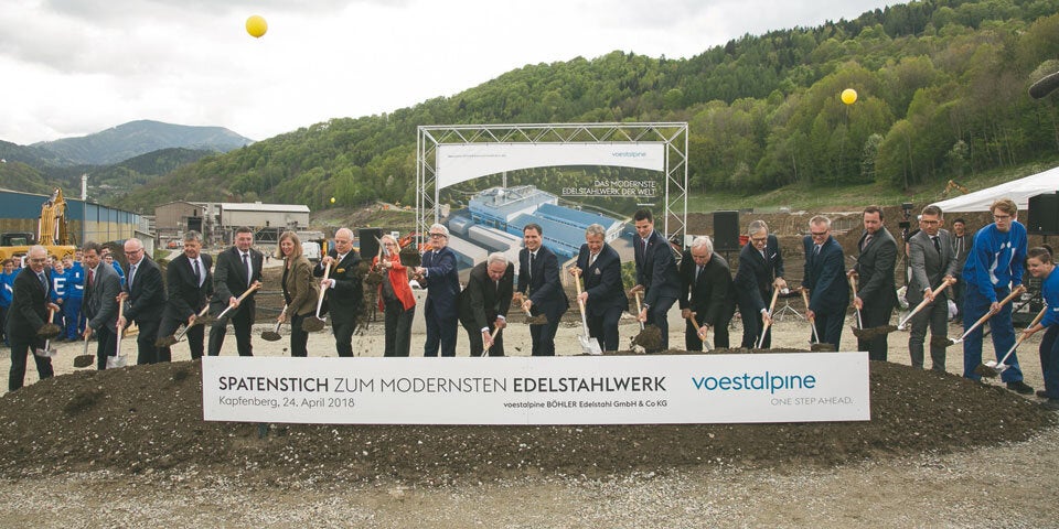 Spatenstich für voest-Edelstahlwerk