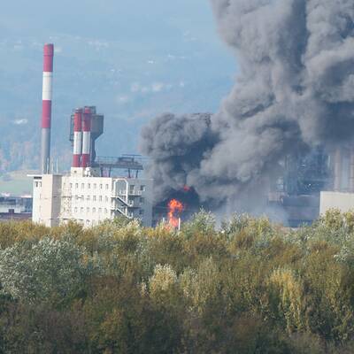 Großbrand in der voestalpine