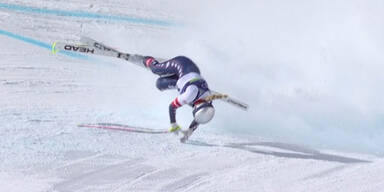 Lindsey Vonn st&uuml;rzt bei Olympia-Abfahrt