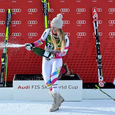 So feierte Vonn Rekord-Sieg