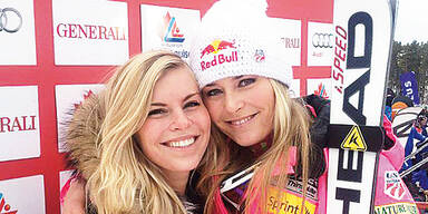 Vonn feierte mit Schwester