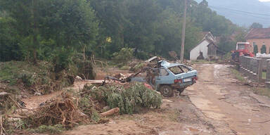 Hochwasser-Alarm  in Serbien und Bosnien